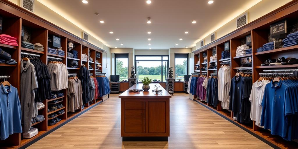 Interno del Pro Shop ben fornito del Corallo Club